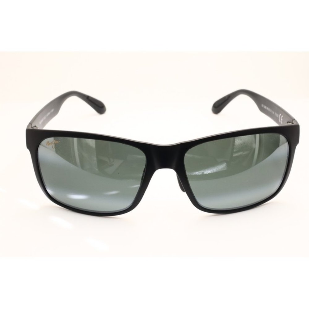 Maui Jim MJ 432-02M Black Rectangle Sunglasses - Picture 2 of 6